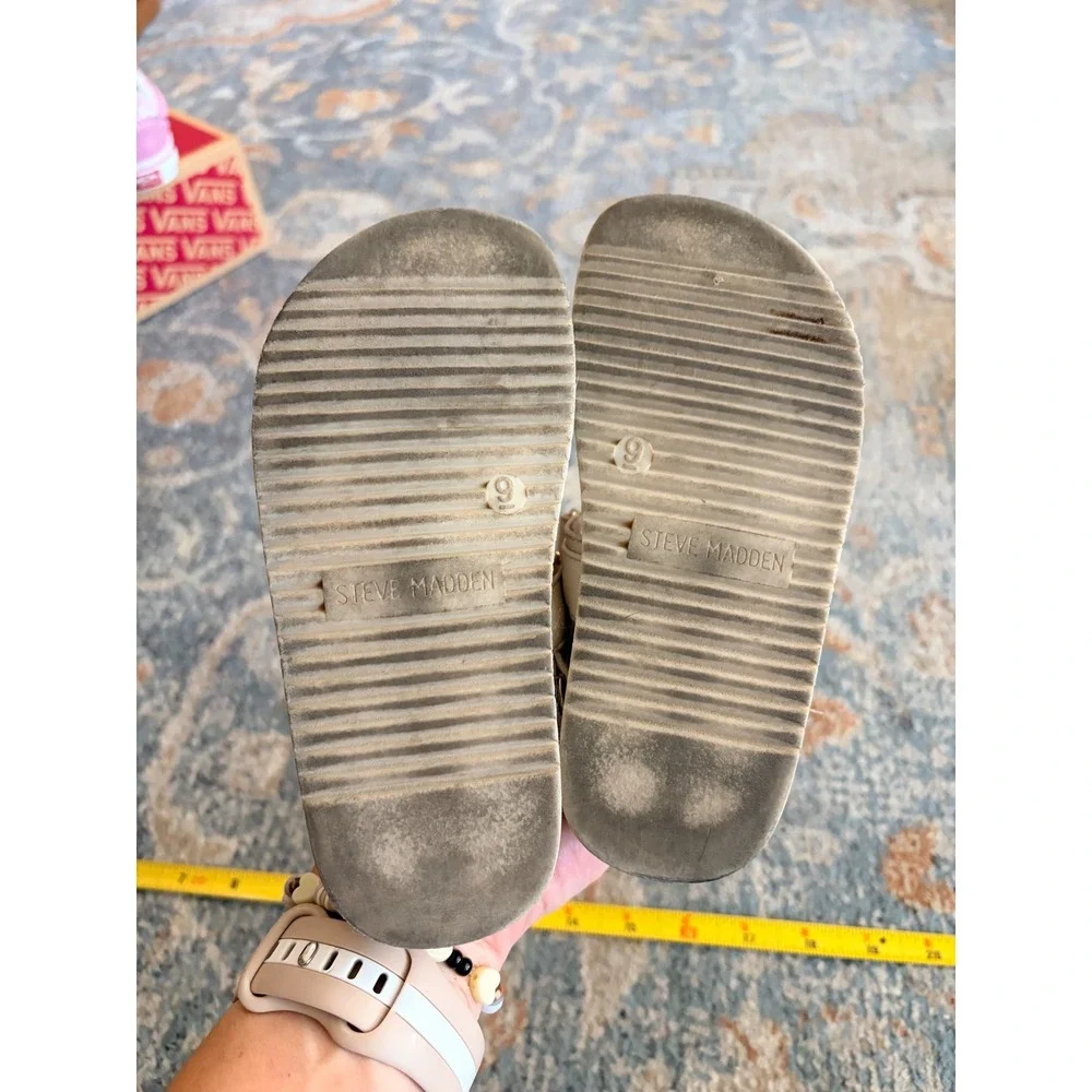 Steve Madden Little Girls J-Mona Cream  Platform Sandals Size 9